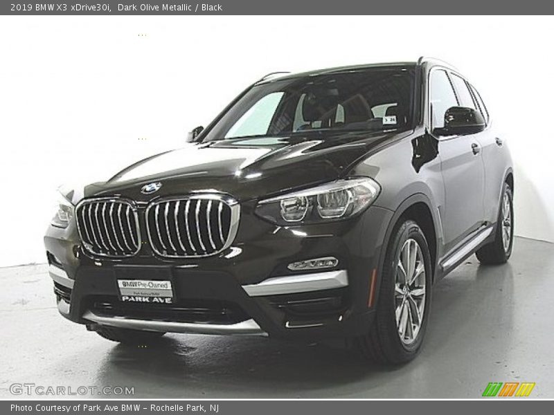Dark Olive Metallic / Black 2019 BMW X3 xDrive30i