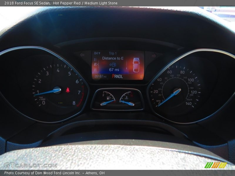 Hot Pepper Red / Medium Light Stone 2018 Ford Focus SE Sedan