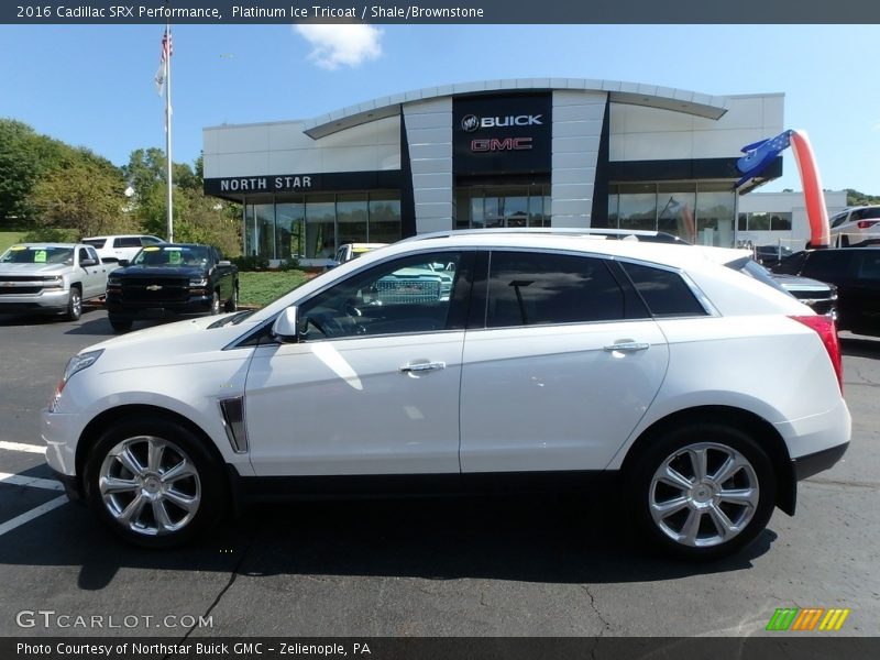 Platinum Ice Tricoat / Shale/Brownstone 2016 Cadillac SRX Performance