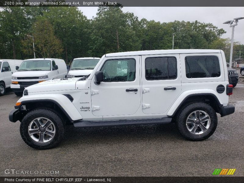 Bright White / Black 2020 Jeep Wrangler Unlimited Sahara 4x4