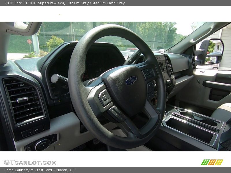 Lithium Gray / Medium Earth Gray 2016 Ford F150 XL SuperCrew 4x4