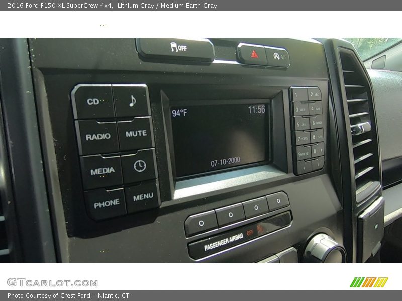 Lithium Gray / Medium Earth Gray 2016 Ford F150 XL SuperCrew 4x4