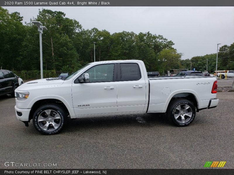 Bright White / Black 2020 Ram 1500 Laramie Quad Cab 4x4