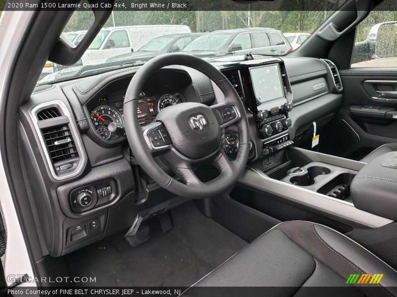 Bright White / Black 2020 Ram 1500 Laramie Quad Cab 4x4