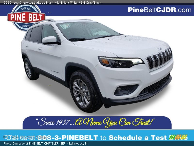Bright White / Ski Gray/Black 2020 Jeep Cherokee Latitude Plus 4x4