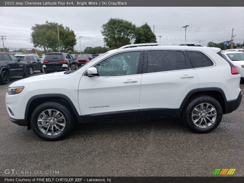 Bright White / Ski Gray/Black 2020 Jeep Cherokee Latitude Plus 4x4