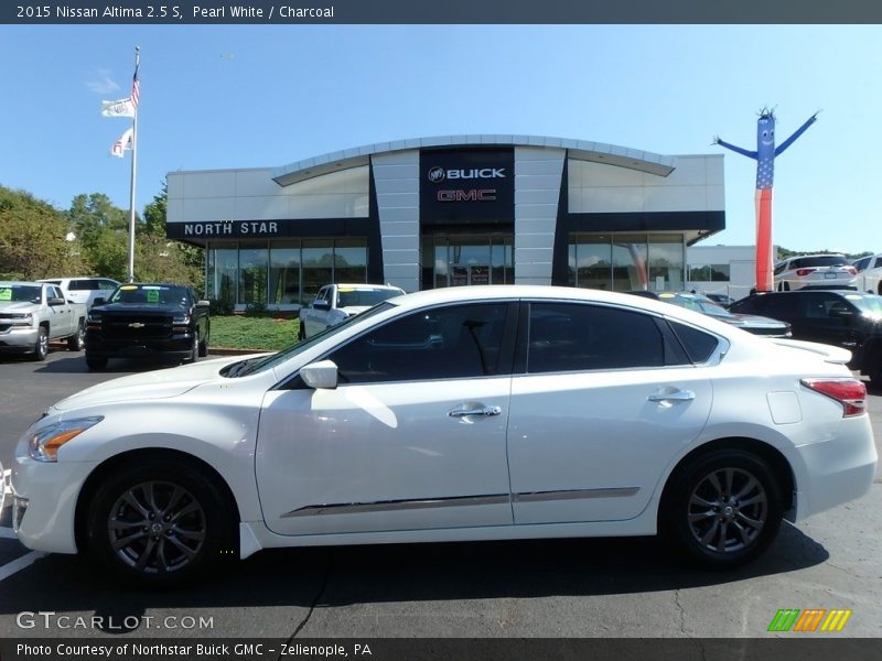 Pearl White / Charcoal 2015 Nissan Altima 2.5 S