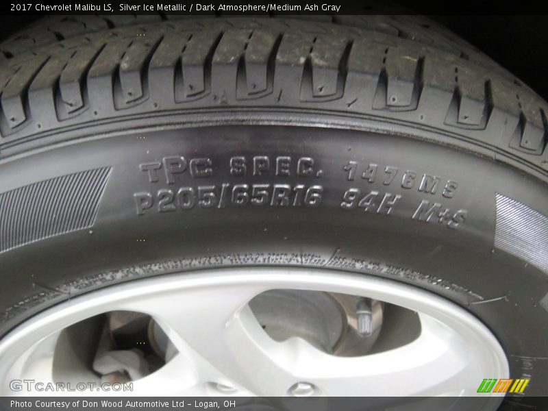 Silver Ice Metallic / Dark Atmosphere/Medium Ash Gray 2017 Chevrolet Malibu LS
