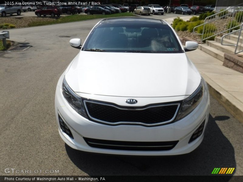 Snow White Pearl / Black 2015 Kia Optima SXL Turbo