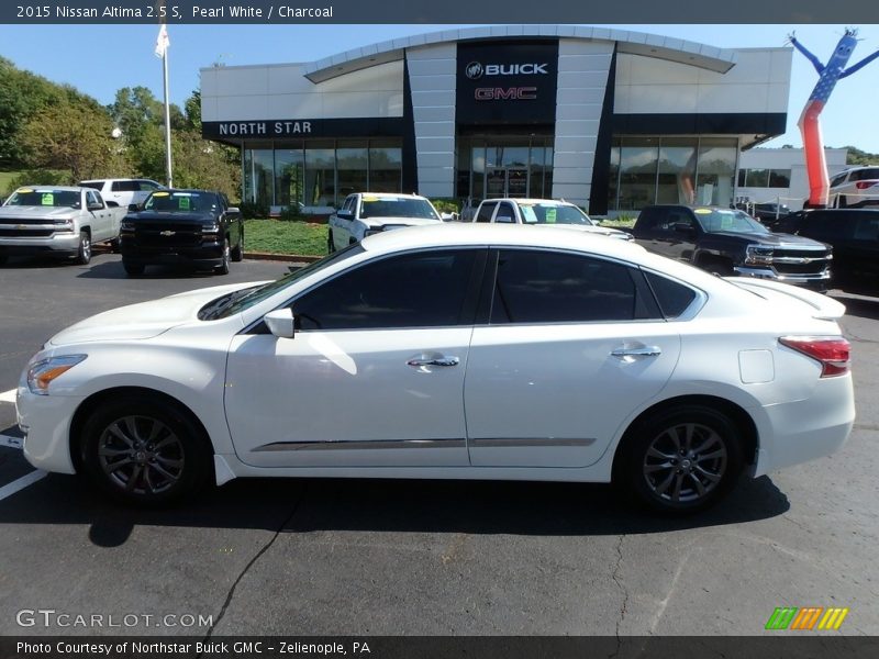 Pearl White / Charcoal 2015 Nissan Altima 2.5 S