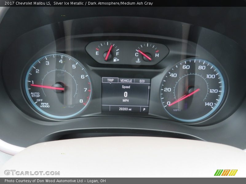 Silver Ice Metallic / Dark Atmosphere/Medium Ash Gray 2017 Chevrolet Malibu LS