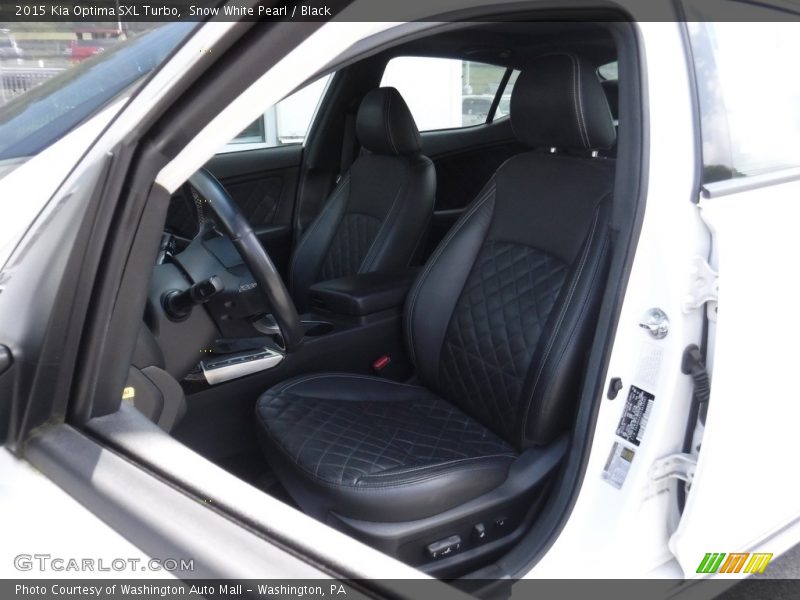 Snow White Pearl / Black 2015 Kia Optima SXL Turbo