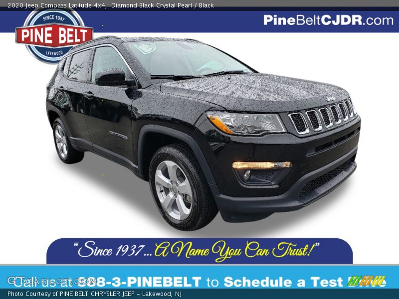 Diamond Black Crystal Pearl / Black 2020 Jeep Compass Latitude 4x4