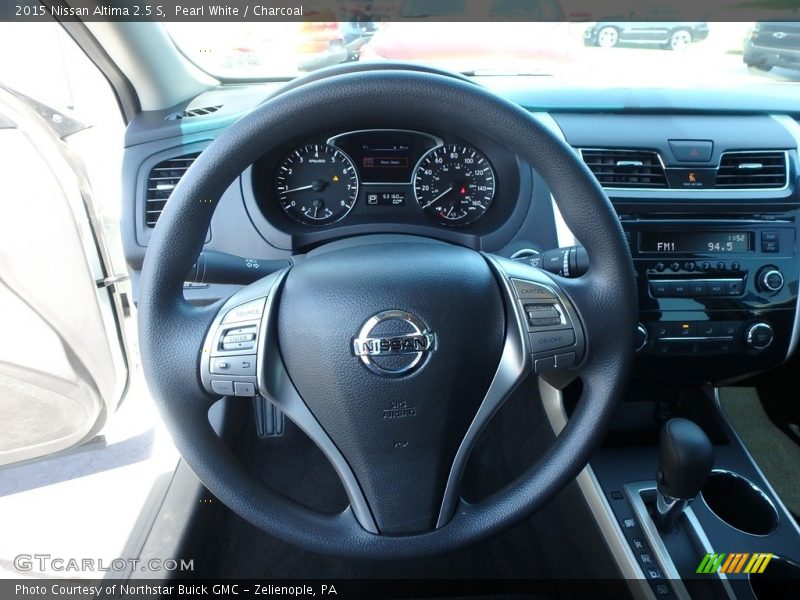 Pearl White / Charcoal 2015 Nissan Altima 2.5 S