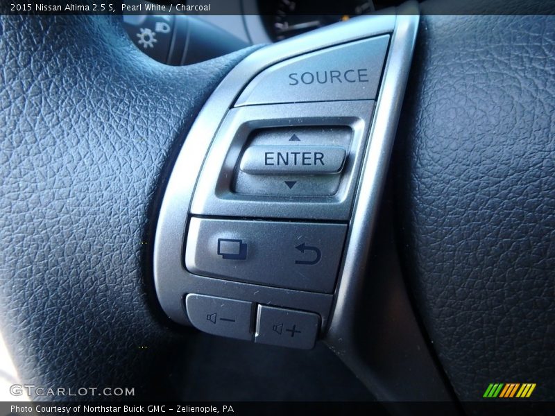 Pearl White / Charcoal 2015 Nissan Altima 2.5 S