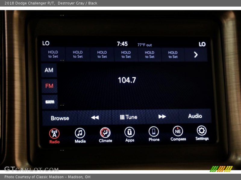 Destroyer Gray / Black 2018 Dodge Challenger R/T