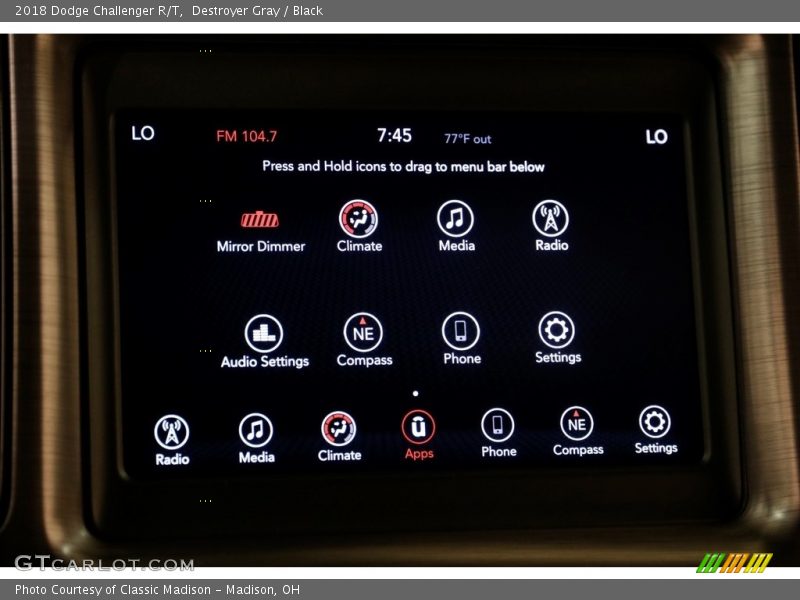 Destroyer Gray / Black 2018 Dodge Challenger R/T