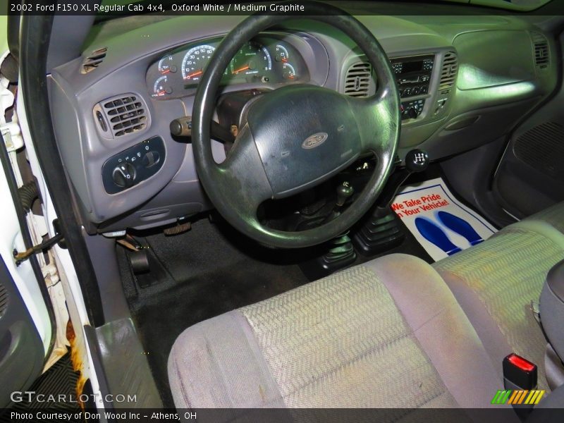 Oxford White / Medium Graphite 2002 Ford F150 XL Regular Cab 4x4