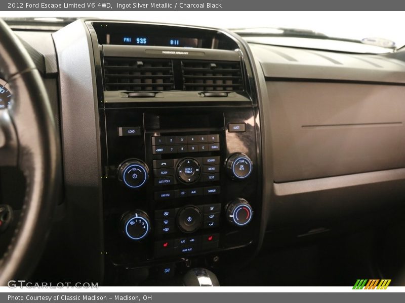 Ingot Silver Metallic / Charcoal Black 2012 Ford Escape Limited V6 4WD