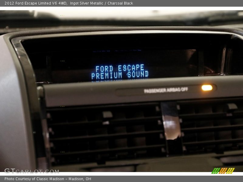 Ingot Silver Metallic / Charcoal Black 2012 Ford Escape Limited V6 4WD