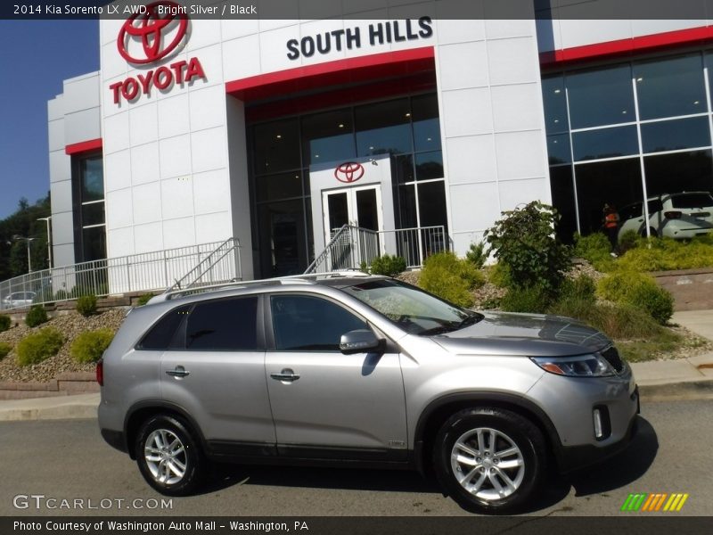 Bright Silver / Black 2014 Kia Sorento LX AWD