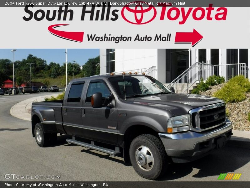 Dark Shadow Grey Metallic / Medium Flint 2004 Ford F350 Super Duty Lariat Crew Cab 4x4 Dually