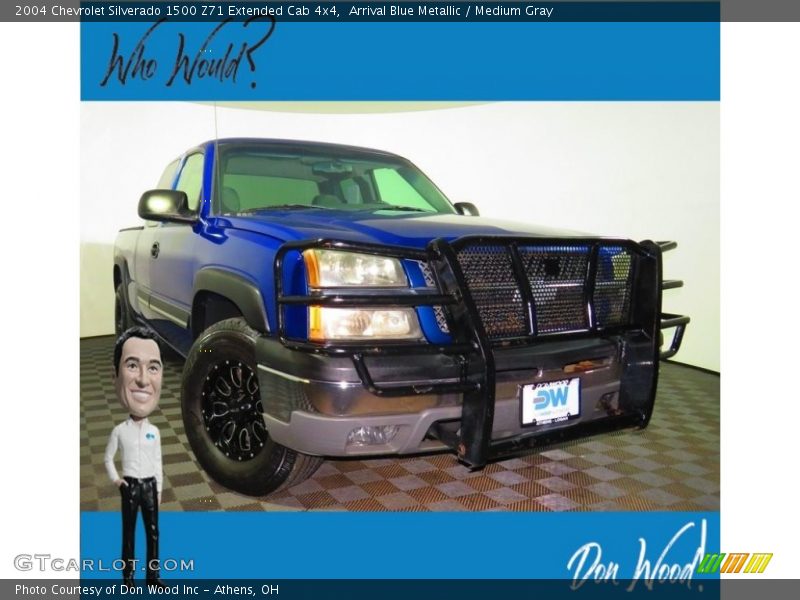 Arrival Blue Metallic / Medium Gray 2004 Chevrolet Silverado 1500 Z71 Extended Cab 4x4
