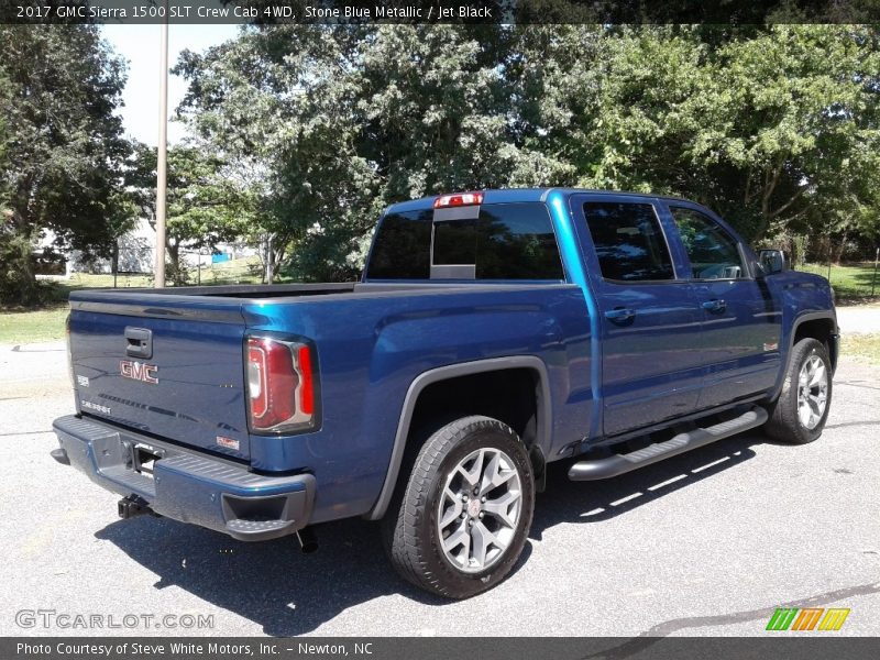 Stone Blue Metallic / Jet Black 2017 GMC Sierra 1500 SLT Crew Cab 4WD