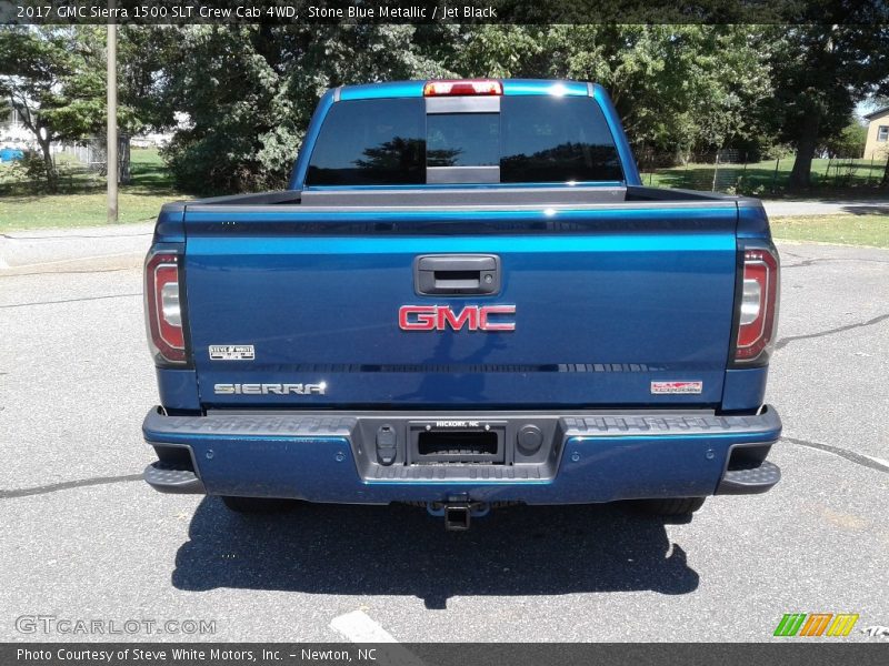 Stone Blue Metallic / Jet Black 2017 GMC Sierra 1500 SLT Crew Cab 4WD