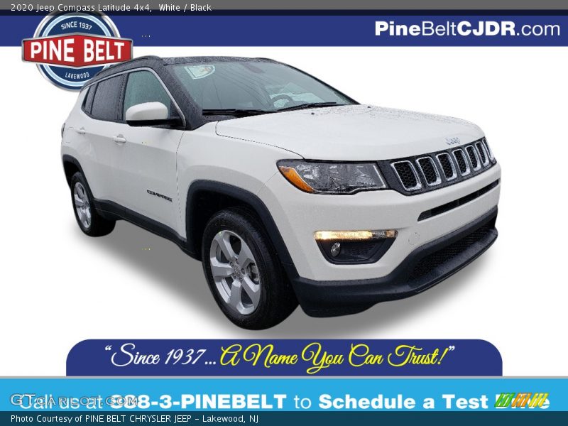 White / Black 2020 Jeep Compass Latitude 4x4