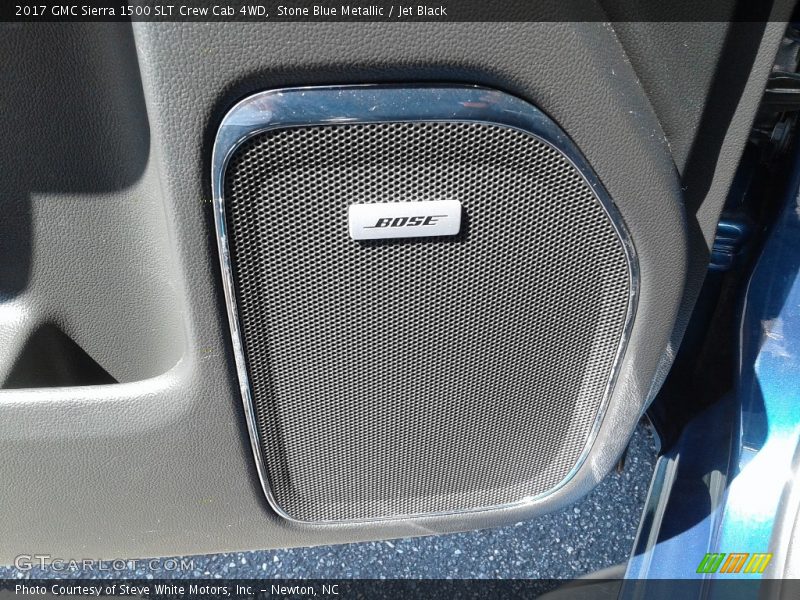 Stone Blue Metallic / Jet Black 2017 GMC Sierra 1500 SLT Crew Cab 4WD
