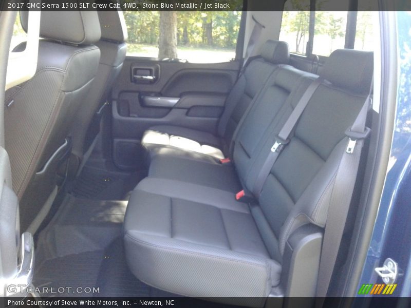 Stone Blue Metallic / Jet Black 2017 GMC Sierra 1500 SLT Crew Cab 4WD