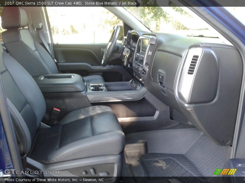 Stone Blue Metallic / Jet Black 2017 GMC Sierra 1500 SLT Crew Cab 4WD