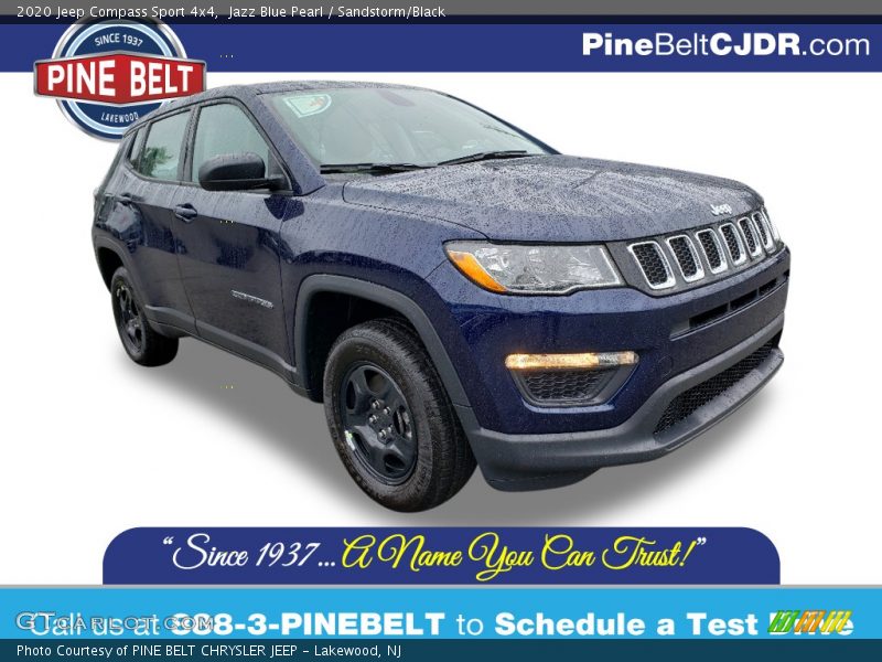 Jazz Blue Pearl / Sandstorm/Black 2020 Jeep Compass Sport 4x4