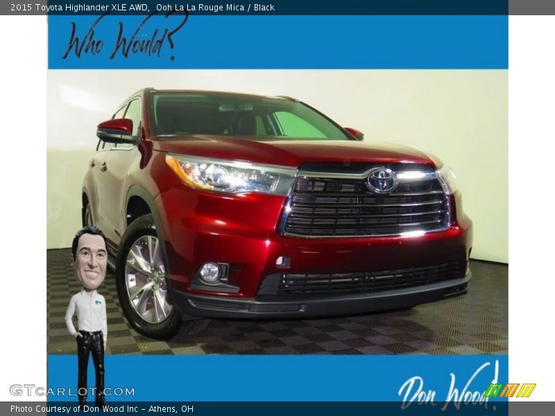 Ooh La La Rouge Mica / Black 2015 Toyota Highlander XLE AWD