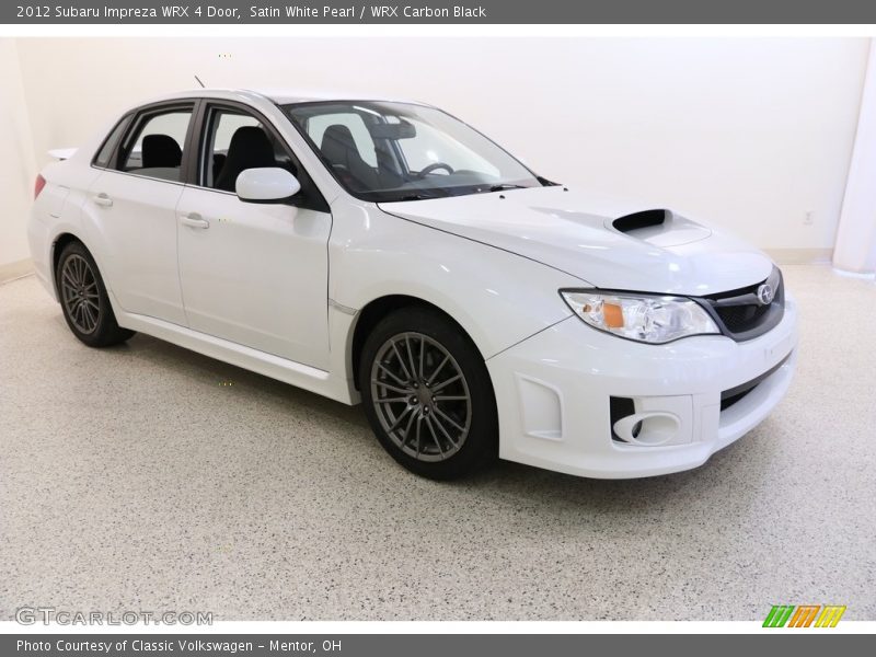 Satin White Pearl / WRX Carbon Black 2012 Subaru Impreza WRX 4 Door