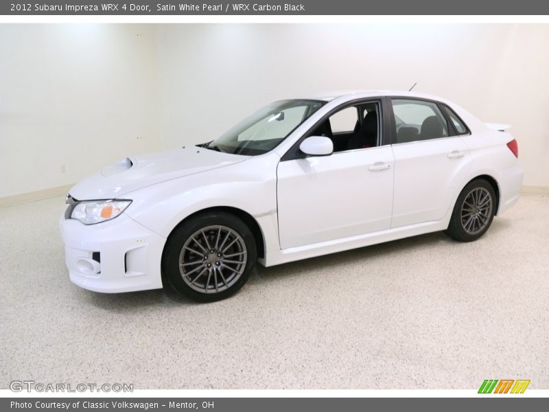 Satin White Pearl / WRX Carbon Black 2012 Subaru Impreza WRX 4 Door