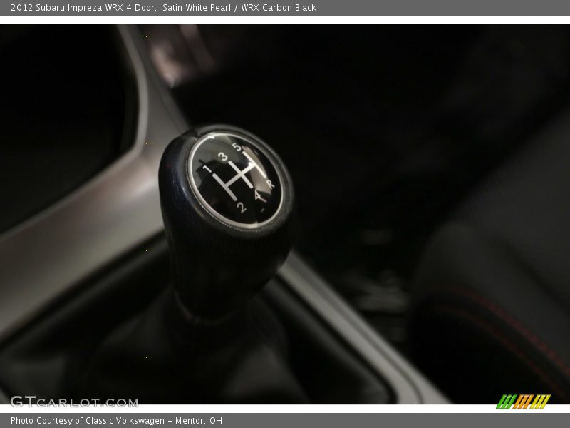 Satin White Pearl / WRX Carbon Black 2012 Subaru Impreza WRX 4 Door