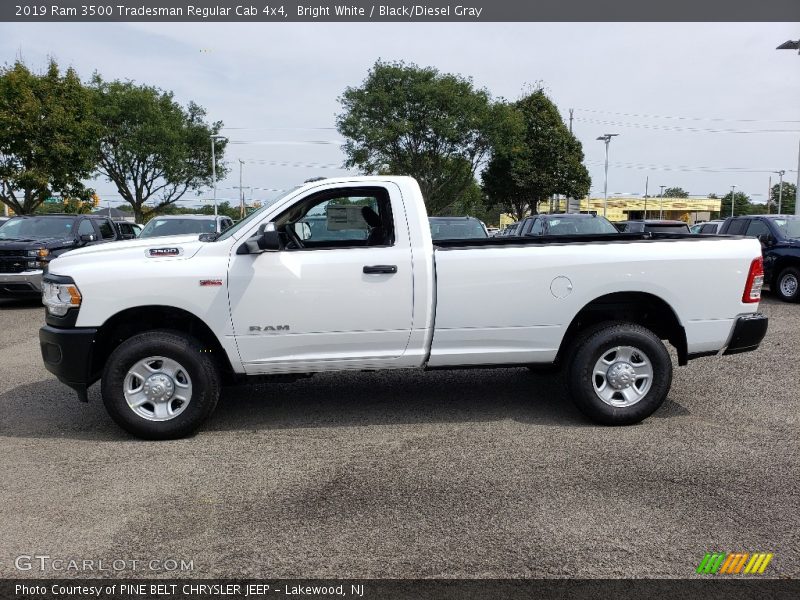 Bright White / Black/Diesel Gray 2019 Ram 3500 Tradesman Regular Cab 4x4