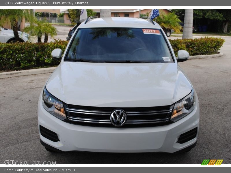 Pure White / Charcoal 2017 Volkswagen Tiguan S