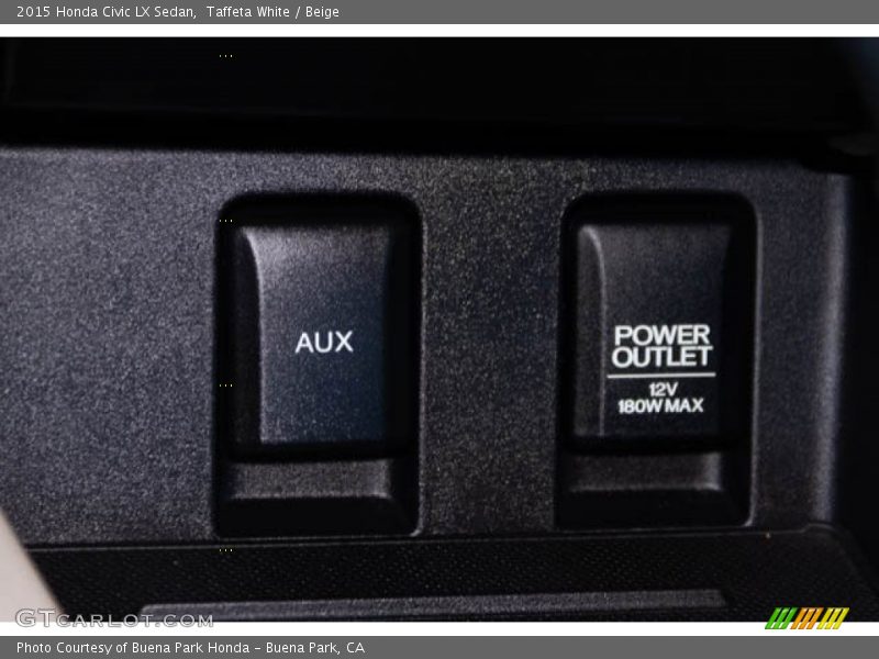 Taffeta White / Beige 2015 Honda Civic LX Sedan