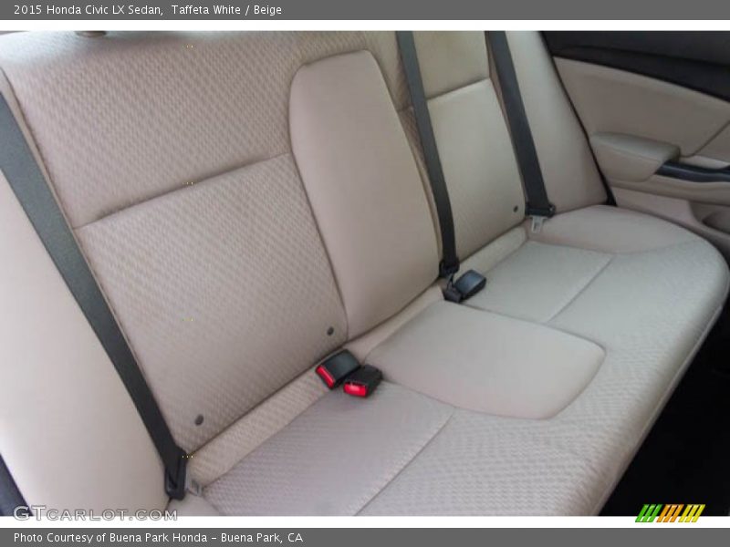 Taffeta White / Beige 2015 Honda Civic LX Sedan