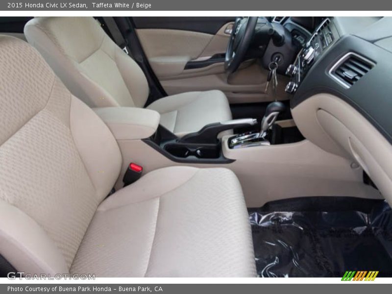 Taffeta White / Beige 2015 Honda Civic LX Sedan