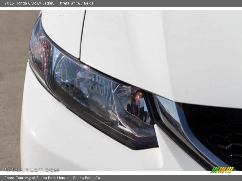 Taffeta White / Beige 2015 Honda Civic LX Sedan