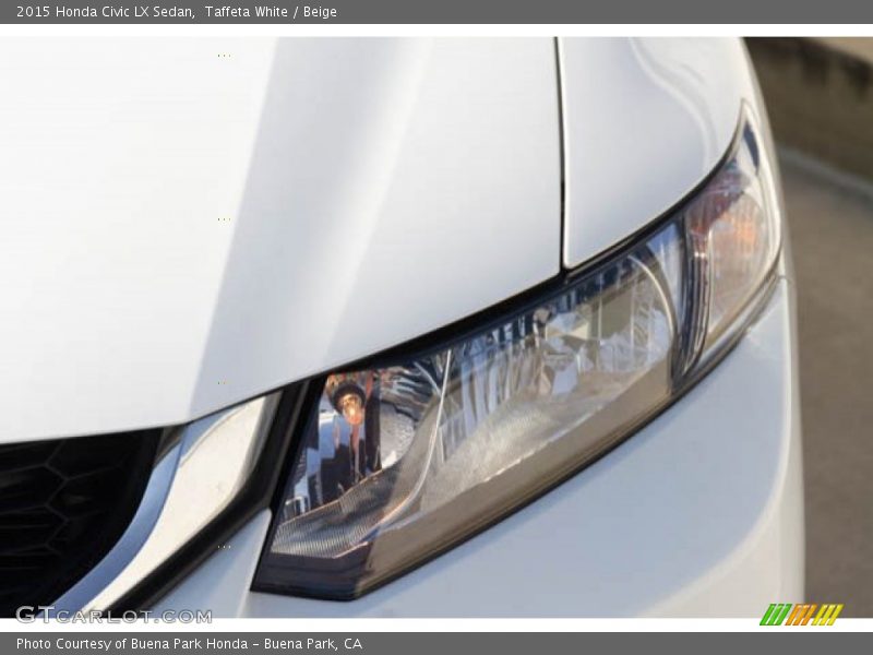 Taffeta White / Beige 2015 Honda Civic LX Sedan