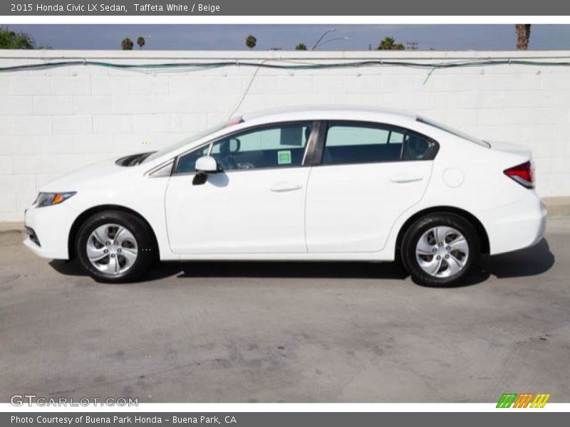 Taffeta White / Beige 2015 Honda Civic LX Sedan