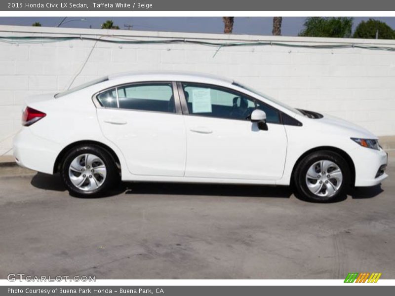 Taffeta White / Beige 2015 Honda Civic LX Sedan