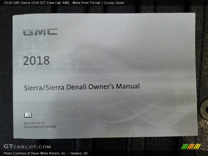 White Frost Tricoat / Cocoa/­Dune 2018 GMC Sierra 1500 SLT Crew Cab 4WD