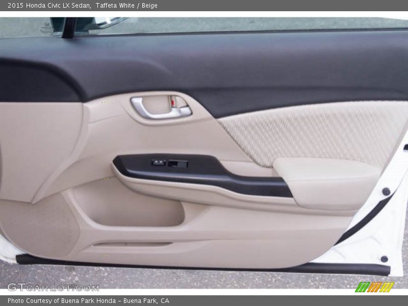 Taffeta White / Beige 2015 Honda Civic LX Sedan