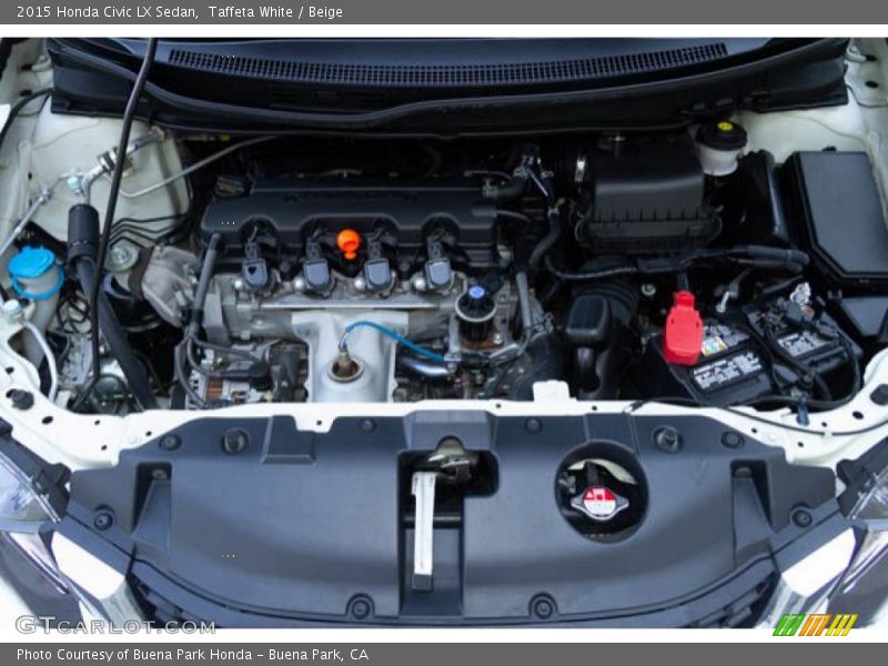 Taffeta White / Beige 2015 Honda Civic LX Sedan